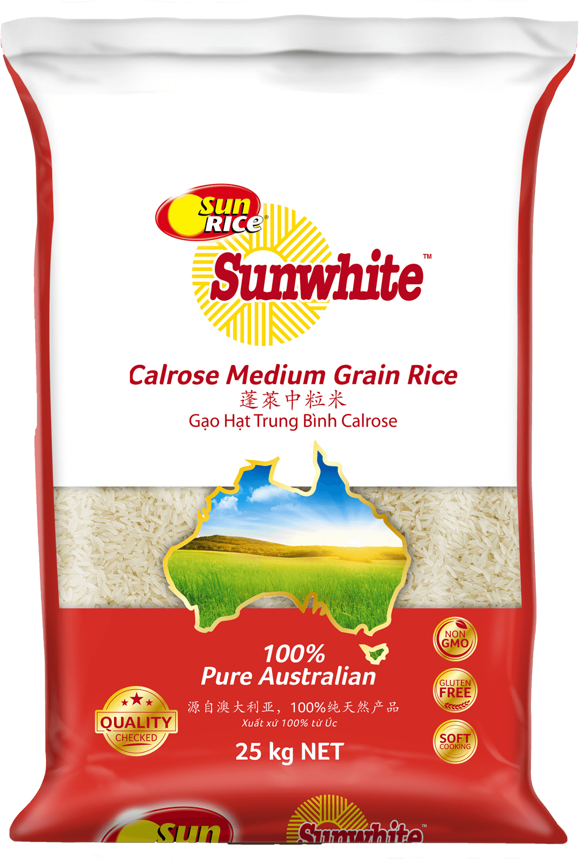 SunRice Medium Grain Rice 25kg