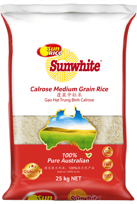 SunRice Medium Grain Rice 25kg