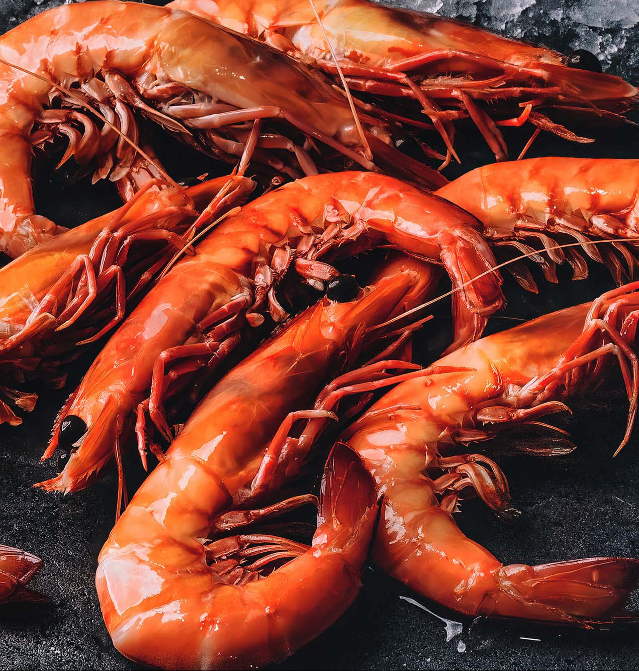 SA Whole Cooked King Prawns