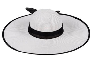 Sun Hat White & Black